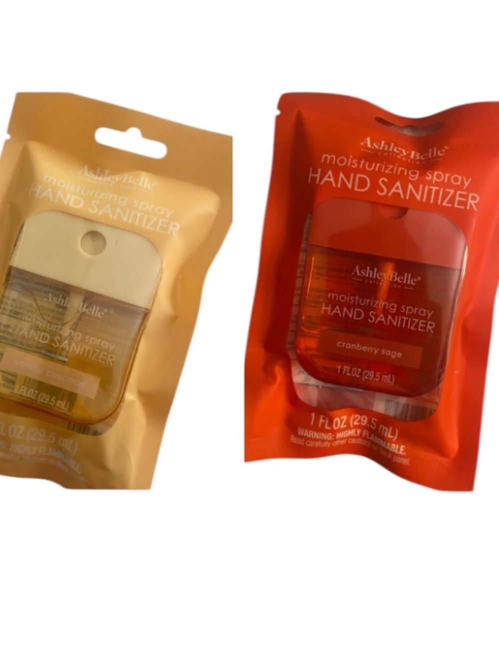 Hand Sanitizer duo! Vanilla Cascade & Cranberry Sage.